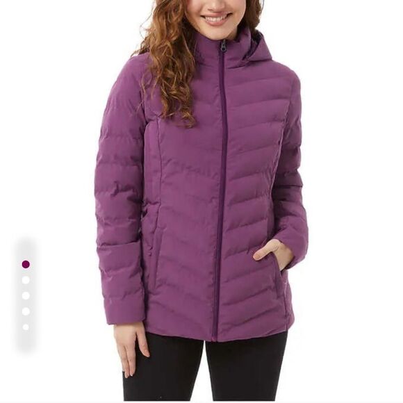 Puffer Jacket 32 Degrees Heat Women's Winter Hoodie Jacket, Sz XL - Picture 10 of 10